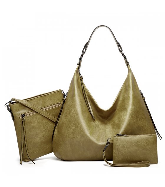 H2099 - Fashion Three-Piece Green Handbag Set