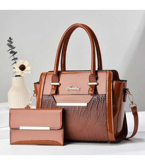 H2102 - Korean Retro 2pc Fashion Handbag set