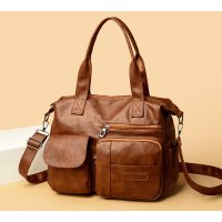 H2110 - Simple Retro Large Capacity Women's Shoulder Bag 