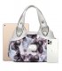 H2118 - Floral Printed Soft Leather Handbag 