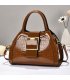 H2136 - Stone Patterned Shiny Leather Handbag H2136 - Stone Patterned Shiny Leather Handbag