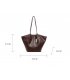 H2157 - Simple Casual Soft Leather Tote Bag