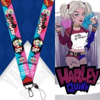 KT002 - Harley Quinn mobile phone lanyard keychain KT002 - Harley Quinn mobile phone lanyard keychain