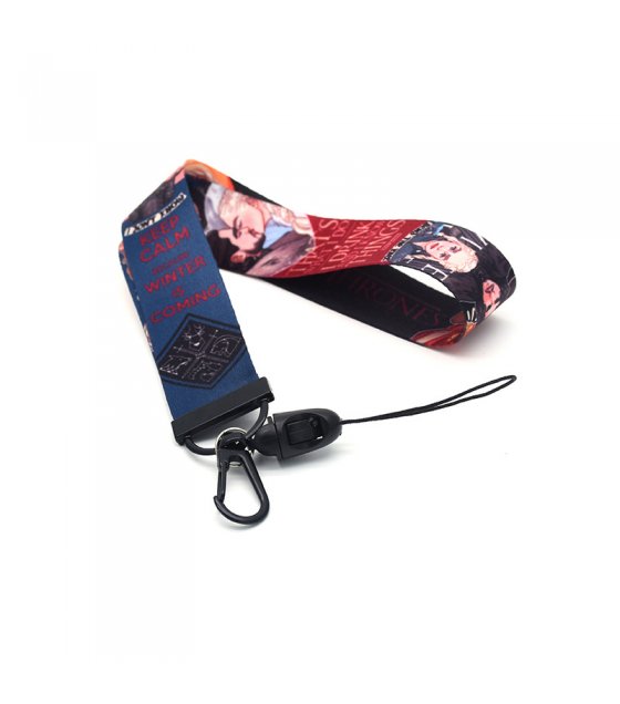 KT003 - "Game of Thrones" mobile phone lanyard Keychain