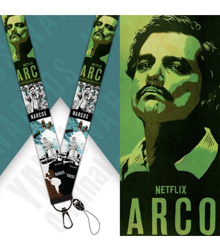 KT004 - Narcos mobile phone lanyard Keychain