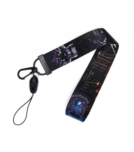 KT008 - Black Panther Mobile Phone Lanyard Keychain