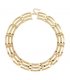 N1590 - metal texture exaggerated necklace