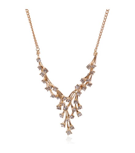 N2383 - Retro short clavicle necklace