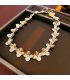 N2654 - Golden Floral Pendant Necklace