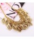 N2670 - Layered Tassel Leaf Necklace