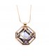 N2673 - Retro Gemstone Pendant Necklace