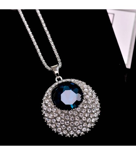 N2674 - Blue Gemstone Pedant Necklace