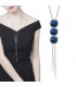N2680 - Butterfly Droplet Gemstone Necklace