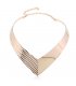 N2690 - V Collar Metal Textured Necklace N2690 - V Collar Metal Textured Necklace