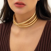 N2694 - Simple Fashion Multi-layer Collar Necklace