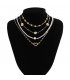 N2696 - Fashion Pearl Daisy Necklace Set