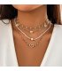 N2696 - Fashion Pearl Daisy Necklace Set