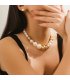 N2697 - Choker Short Punk Pearl Necklace N2697 - Choker Short Punk Pearl Necklace