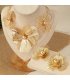 N2706 - Hollow Floral 3pc Necklace Set