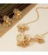 N2706 - Hollow Floral 3pc Necklace Set
