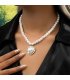 N2707 - Beaded Heart Pearl Pendant Necklace N2707 - Beaded Heart Pearl Pendant Necklace
