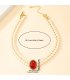 N2708 - Multi-Layer Gemstone Pearl Necklace