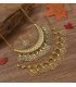N2715 - American style retro exaggerated moon coin tassel Necklace