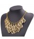 N2716 - Multi-Layer Hollowed-Out Leaf Carving Clavicle Chain