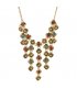 N2721 - Retro Carved Gemstone Tassel Alloy Necklace