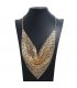 N2723 - Triangle Towel Aluminum Cloth Silk Scarf False Collar Necklace N2723 - Triangle Towel Aluminum Cloth Silk Scarf False Collar Necklace
