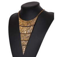 N2724 - Retro geometric multi-layer Necklace 
