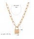 N2725 - American personality fashion cold wind lock element Necklace