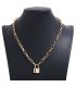 N2725 - American personality fashion cold wind lock element Necklace