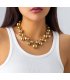 N2733 - Creative round beads imitation pearl tassel necklace