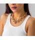 N2733 - Creative round beads imitation pearl tassel necklace