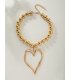 N2734 - Simple round beads love pendant necklace N2734 - Simple round beads love pendant necklace