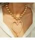 N2734 - Simple round beads love pendant necklace N2734 - Simple round beads love pendant necklace