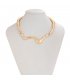 N2737 - Geometric choker twist design Necklace