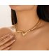 N2737 - Geometric choker twist design Necklace
