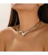 N2738 - Geometric choker twist design Necklace