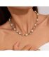 N2742 - Luxury Ins Style Diamond Heart Clavicle Necklace