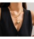 N2744 - Peach cool love pendant Necklace
