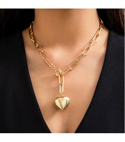 N2744 - Peach cool love pendant Necklace
