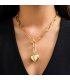 N2744 - Peach cool love pendant Necklace