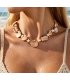 N2745 - Bohemian Beach Starfish Shell Beaded Necklace