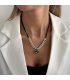 N2749 - Bohemian Style Exotic Round Pendant Tassel Necklace
