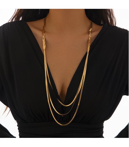 N2750 - Simple Winding Snake Bone Necklace