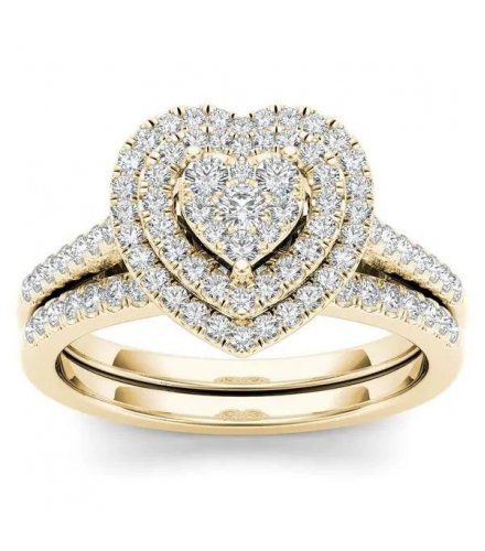 R685 - Elegant Heart Gemstone Ring