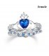 R694 - Blue Crown Gemstone Ring