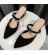 SH445 - Korean Pointed Half Heel Sandals